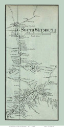 South Weymouth Village, Massachusetts 1858 Old Town Map Custom Print - Norfolk Co.
