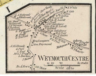 Weymouth Centre, Massachusetts 1858 Old Town Map Custom Print - Norfolk Co.
