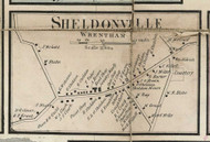 Sheldonville Village, Massachusetts 1858 Old Town Map Custom Print - Norfolk Co.
