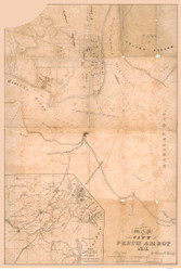 Perth Amboy 1836  - Old Map Reprint - New Jersey Cities