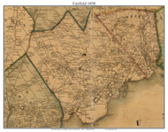 Fairfield, Connecticut 1858 Fairfield Co. - Old Map Custom Print