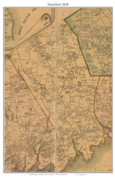 Stamford, Connecticut 1858 Fairfield Co. - Old Map Custom Print