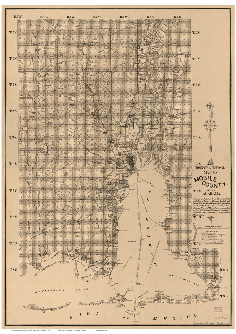 1841 AL ALABAMA Map MARION MARSHALL MOBILE MONROE MONTGOMERY MORGAN COUNTY huge