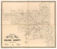 Pulaski County Arkansas 1898 - Old Map Reprint