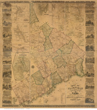 Fairfield County Connecticut 1858 - Old Map Reprint