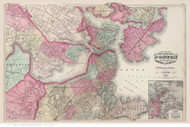 Boston Plate 074-75, 1871 - Old Map Reprint - 1871 Atlas of Massachusetts