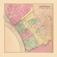 Springfield Plate 077, 1871 - Old Map Reprint - 1871 Atlas of Massachusetts