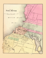Fall River Plate 086, 1871 - Old Map Reprint - 1871 Atlas of Massachusetts