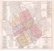Birmingham 1903 Kelley - Old Map Reprint - Alabama Cities