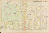 Cambridge Ward 1 Harvard Plate 13, 1886 - Old Street Map Reprint -Cambridge 1886 Atlas