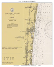Fort Lauderdale 1934 - Florida 80,000 Scale Custom Chart
