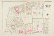 Cambridge Wards 8, 9 & 10 Radcliffe Plate 24, 1930 - Old Street Map Reprint -Cambridge 1930 Atlas