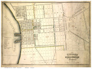 Burlington 1833 Johnson - Old Map Reprint - Vermont Towns Other