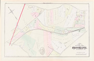 Brookline Plate I Beacon Street, 1874 - Old Street Map Reprint - Washington Street, Tappan Street, Cypress Street, New York & New England Rail Road -Brookline 1874 Atlas
