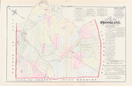 Brookline Plate N Newton Street, 1874 - Old Street Map Reprint - Holy Hood Cemetery, Brookline Cemetery -Brookline 1874 Atlas