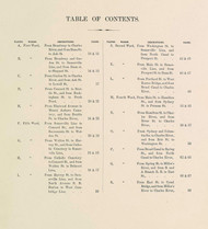Cambridge Table of Contents, 1873 - Old Street Map Reprint -Cambridge 1873 Atlas