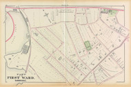 Cambridge Ward 1 Fresh Pond Plate D, 1873 - Old Street Map Reprint -Cambridge 1873 Atlas