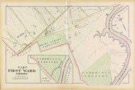 Cambridge Ward 1 Plate E, 1873 - Old Street Map Reprint -Cambridge 1873 Atlas
