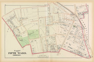 Cambridge Ward 5 Botanic Garden Plate F, 1873 - Old Street Map Reprint -Cambridge 1873 Atlas
