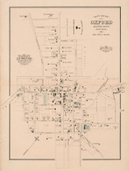 Oxford 1882  - Old Map Reprint - North Carolina  Cities