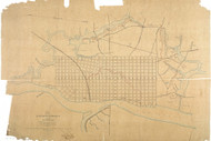 Wilmington 1863  - Old Map Reprint - North Carolina  Cities
