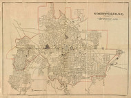 Winston-Salem 1920  - Old Map Reprint - North Carolina  Cities