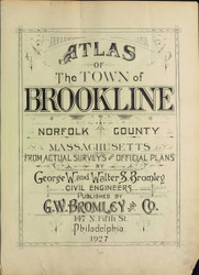 Title Page, 1927 - Old Street Map Reprint -  -Brookline 1927 Atlas