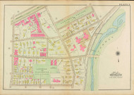 Plate 3, Kent Street, 1927 - Old Street Map Reprint - Longwood Square, Longwood Playground, Longwood Avenue -Brookline 1927 Atlas