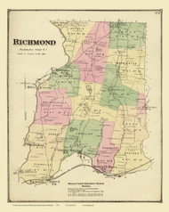 Richmond, Rhode Island 1870 - Old Town Map Reprint