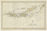 Virgin Gorda to St Thomas 1921 - Virgin Islands Harbors Custom Chart