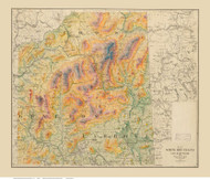 White Mountains 1877 - From Walling's Map of the State 1877 - Old Map Reprint New Hampshire