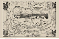 White Mountains 1888 -  - Old Map Reprint New Hampshire