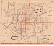 Lexington 1912 Slade - Old Map Reprint - Kentucky Cities