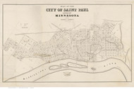 St Paul 1842 Nichols - Old Map Reprint - Minnesota/Cities