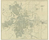 Fort Worth 1934 Unknown - Old Map Reprint -  Texas Cities