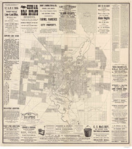 San Antonio 1890 Rullmann - Old Map Reprint -  Texas Cities
