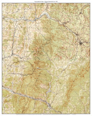 Mount Mansfield Area 1944 - Custom USGS Old Topo Map - Vermont