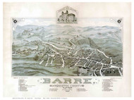 Barre, Vermont 1884 Bird's Eye View