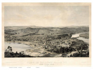 Bellows Falls, Vermont 1855 Bird's Eye View