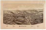 Brandon, Vermont 1890 Bird's Eye View
