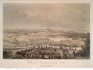 Brattleboro, Vermont 1856 Bird's Eye View