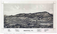 Bristol, Vermont 1889 Bird's Eye View