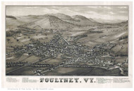 Poultney, Vermont 1886 Bird's Eye View
