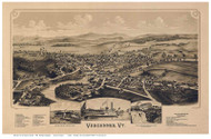 Vergennes, Vermont 1890 Bird's Eye View