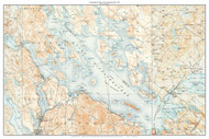 Lake Winnipesaukee, Meredith to Wolfeboro 1928 - Custom USGS Old Topo Map - New Hampshire