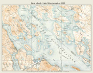 Bear Island (Lake Winnipesaukee) 1909 - Custom USGS Old Topo Map - New Hampshire