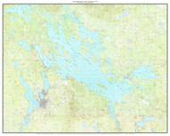 Lake Winnipesaukee, including Winnisquam and Wentworth (4:5) 1987 - Custom USGS Old Topo Map - New Hampshire