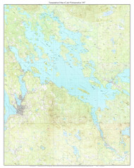 Lake Winnipesaukee Vertical (4:5) 1987 - Custom USGS Old Topo Map - New Hampshire