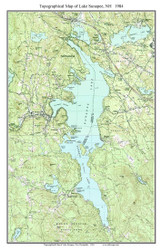 Lake Sunapee 1984 - Custom USGS Old Topo Map - New Hampshire