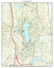 Eastman Pond 1998 - Custom USGS Old Topo Map - New Hampshire